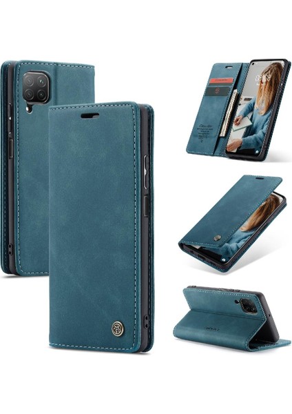 Huawei P40 Lite Için Flip Case Kılıf Kart Yuvası Kickstand Vintage Pu Deri (Yurt Dışından)