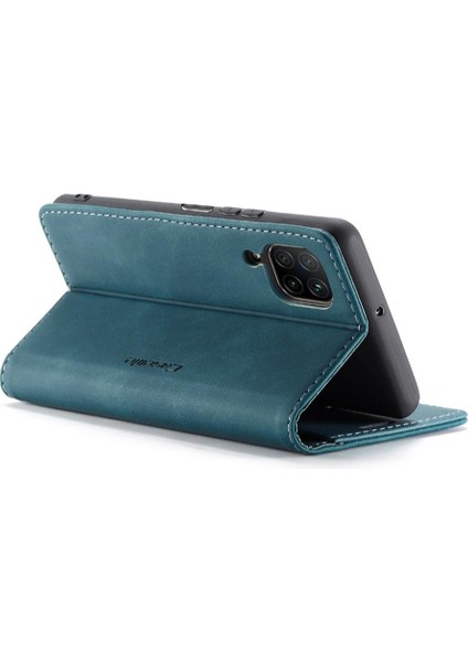 Huawei P40 Lite Için Flip Case Kılıf Kart Yuvası Kickstand Vintage Pu Deri (Yurt Dışından)