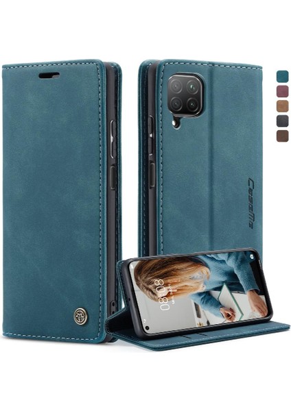 Huawei P40 Lite Için Flip Case Kılıf Kart Yuvası Kickstand Vintage Pu Deri (Yurt Dışından)