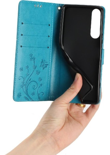 Sony Xperia 5 V Kickstand Kart Tutucu Için Filp Durumda Manyetik Kapatma Bilek (Yurt Dışından)