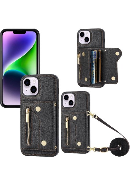 IPhone 14 Için Kılıf Pro Max Hafif Büyük Kapasiteli Uzun Kayış Kartı (Yurt Dışından)