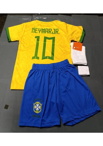 Brezilya 2023/24 Yeni Sezon Neymar Jr Çocuk Forması 4'lü Set Zyn fiyatları