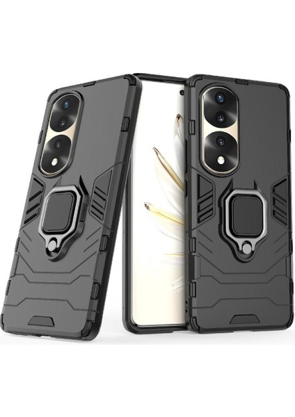 Onur Için Kılıf 70 Pro 5g Darbeye Kapak 360 &deg; Dönen Halka Kickstand Damla (Yurt Dışından)