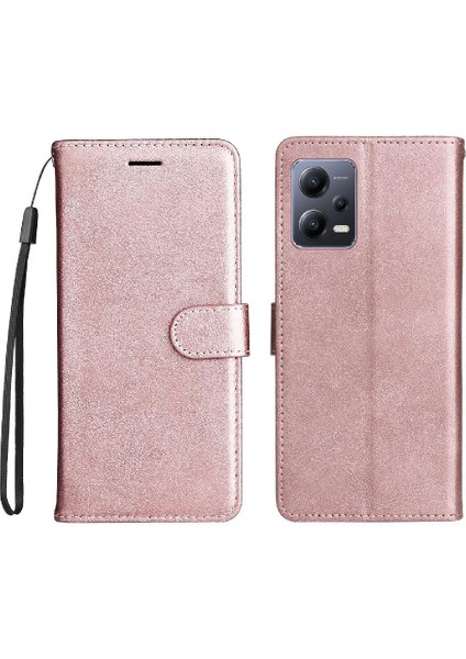 Bdt Shop Xiaomi Poco X5 5g Için Flip Case Yüksek Kalite Deri Klasik Düz Renk (Yurt Dışından)