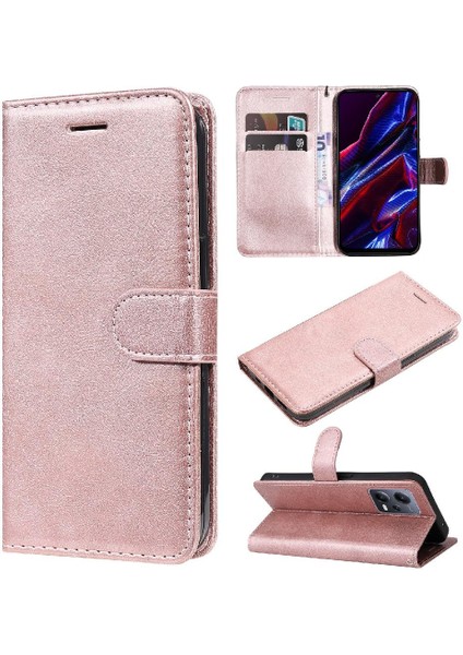 Bdt Shop Xiaomi Poco X5 5g Için Flip Case Yüksek Kalite Deri Klasik Düz Renk (Yurt Dışından)