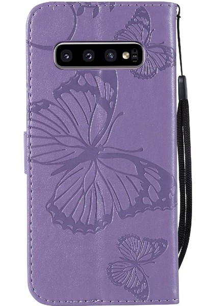 Samsung Galaxy S10 Manyetik Kapak Flip Kickstand Pu Deri Kapak (Yurt Dışından) fiyatları