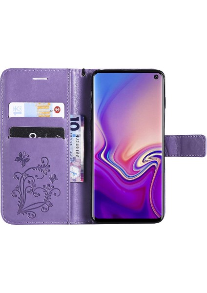 Samsung Galaxy S10 Manyetik Kapak Flip Kickstand Pu Deri Kapak (Yurt Dışından) fırsatları