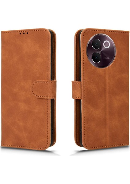 Vivo V30E 5g Kart Ekleme Koruyucu Kapak Için Kılıf Deri Folio Kapak (Yurt Dışından)