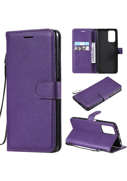 Xiaomi Redmi Not 10 Pro Için Flip Case Klasik Katı Renk Kart Yuvası ile (Yurt Dışından)