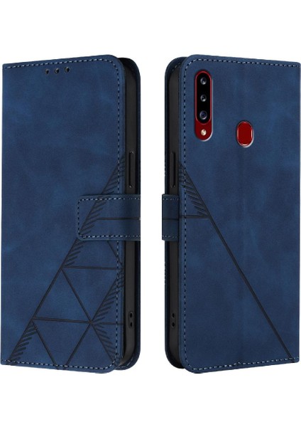 Samsung Galaxy A20S Cüzdan Kapak Pu Deri Kredi Kartı Tutucu (Yurt Dışından)