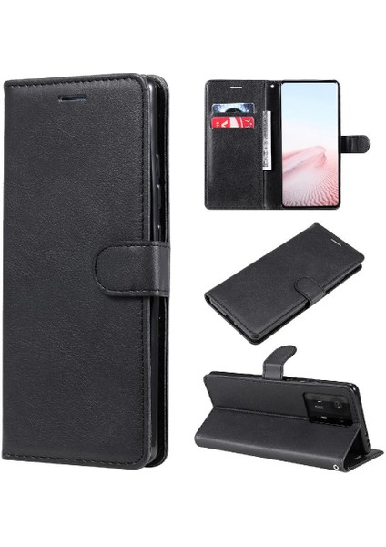 Kart Yuvası ile Xiaomi Mix 4 Için Flip Case Iş Cüzdan Telefon Kılıfı Katı (Yurt Dışından)