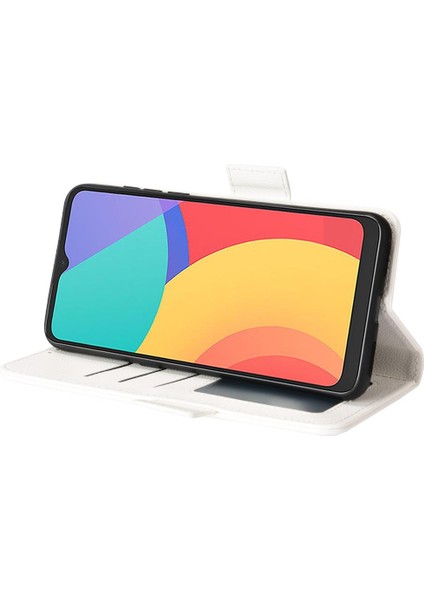 Alcatel 3l 2021 Pu Deri Kart Yuvaları Tutucu Manyetik Yan Toka Için Kılıf (Yurt Dışından)