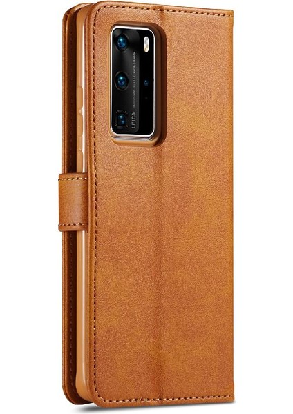 Bdt Shop Tutucu ile Huawei P40 Pro Buzağı Doku Yatay Çevir Deri (Yurt Dışından)