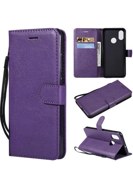 Kart Yuvası ile Xiaomi 8 Için Flip Case Yüksek Kalite Deri Klasik Katı (Yurt Dışından)