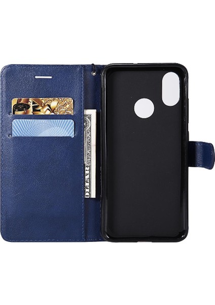 Kart Yuvası ile Xiaomi 8 Için Flip Case Yüksek Kalite Deri Klasik Katı (Yurt Dışından)