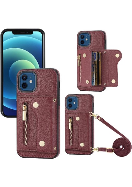 IPhone 12 Için Kılıf Pro Mini Sırt Çantası Hafif Uzun Kayış Büyük Kart (Yurt Dışından)