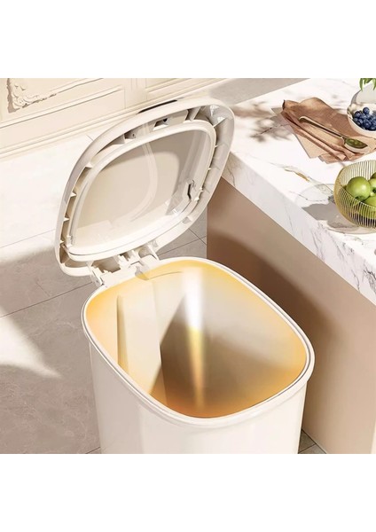 Kapaklı Banyo Çöp Kovası, 8/12/15/20 Litre Basamak Pedallı Ince Plastik Çöp Kovası, Tuvalet, Ofis, Yatak Odası Için Dar Çöp Sepeti (Yurt Dışından) fırsatları