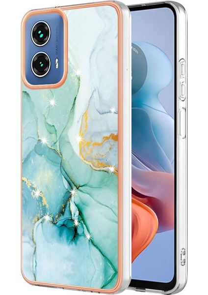 Motorola Moto G34 Koruma Için Kılıf Ince Tpu Mermer Desen Yumuşak Tampon (Yurt Dışından)