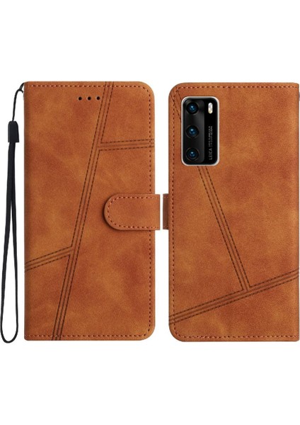 Bdt Shop Huawei P40 Flip Folio Kart Yuvaları Için Flip Case Tutucu Manyetik Cüzdan Pu (Yurt Dışından)