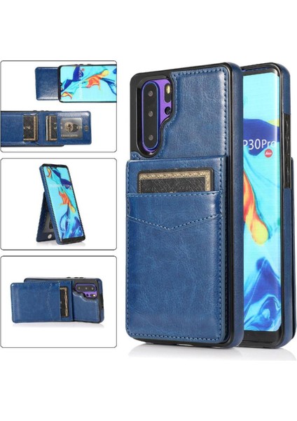 Kredi Kartı Cüzdanı Manyetik Toka ile Huawei P30 Pro ile Uyumlu (Yurt Dışından)
