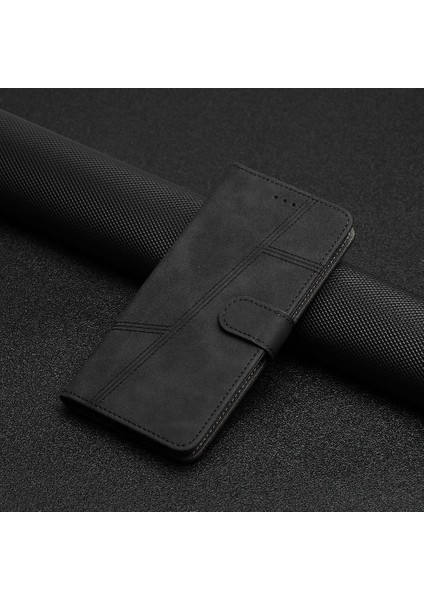 Oppo A17 Flip Folio Bilek Kayışı Cüzdan Pu Deri Kart Yuvaları Için Flip Case (Yurt Dışından)