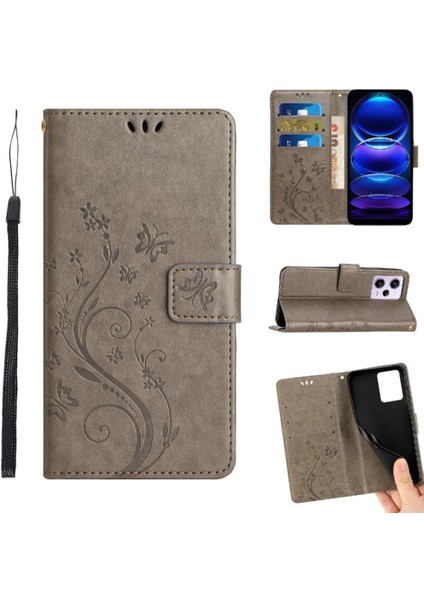 Xiaomi Redmi Not 12 Için Filp Durumda Pro 5g Kart Tutucu Kickstand Bilek Pu (Yurt Dışından)