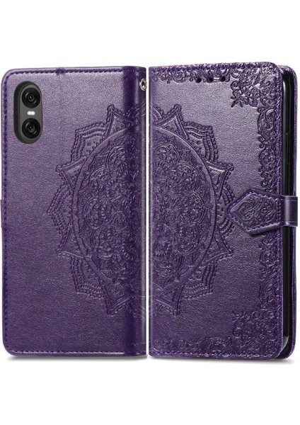 Sony Xperia 10 Vı Flip Kapak Için Flip Case Deri Kılıf Basit Iş (Yurt Dışından)