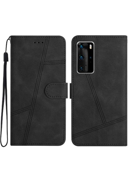 Bdt Shop Huawei P40 Pro Için Flip Case Cüzdan Pu Deri Flip Folio Tam Koruma (Yurt Dışından)