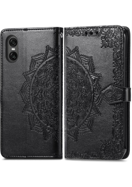 Sony Xperia 10 Vı Flip Kapak Için Flip Case Deri Kılıf Basit Iş (Yurt Dışından)