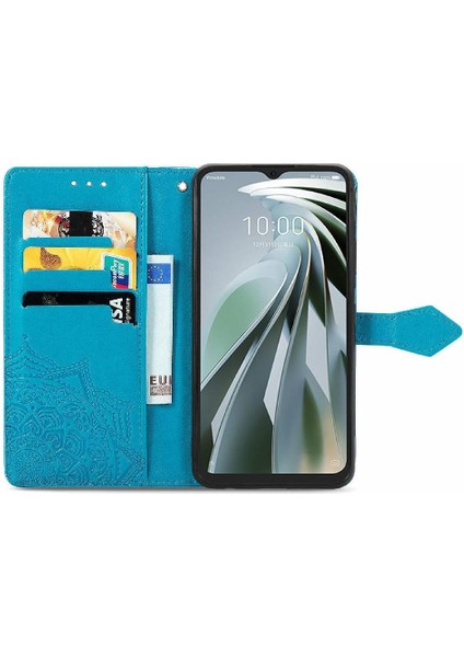 Bdt Shop Zte Ücretsiz 5g Iv Için Flip Case Zarif Desen Deri Kılıf Darbeye (Yurt Dışından)