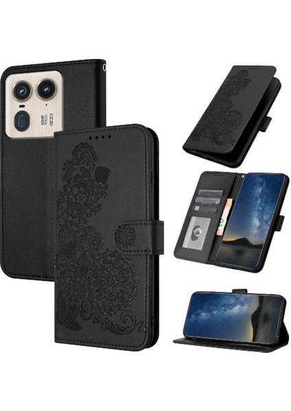 Motorola Moto X50 Ultra Flip Folio Kitap Için Flip Case Kart Yuvası Standı ile (Yurt Dışından)