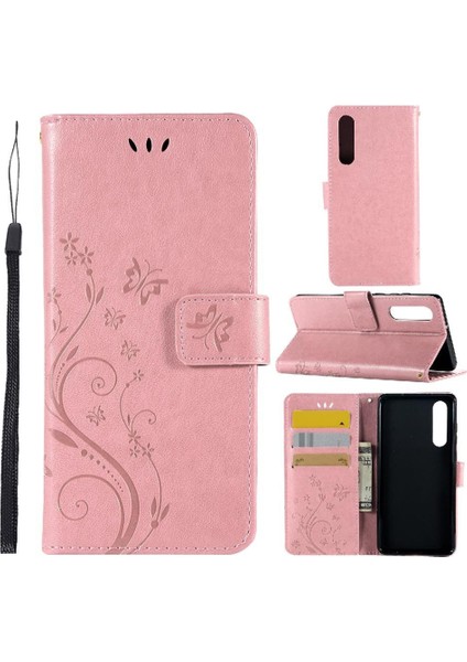 Huawei P30 Manyetik Kapatma Pu Deri Bilek Kayışı Kartı Için Filp Durumda (Yurt Dışından)