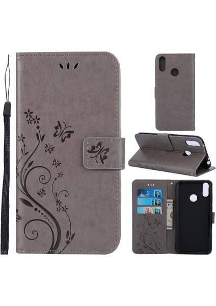 Huawei Filp 2019 Kart Tutucu Pu Deri Manyetik Kapatma Bilek Için Filp Durumda (Yurt Dışından)