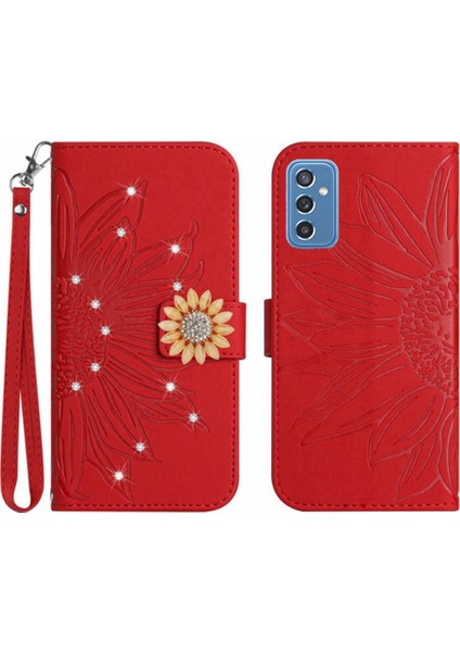 Samsung Galaxy M52 Telefon Kılıfı Için Kılıf Pu Deri Kapak Çevirin Kart Tutucu (Yurt Dışından)