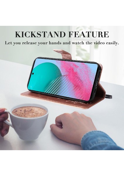 Samsung Galaxy M54 Flip Kickstand Için Kılıf Kart Yuvası Standı ile Darbeye (Yurt Dışından)