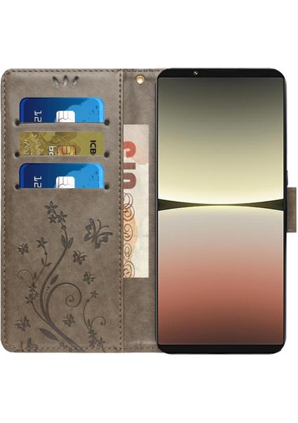 Sony Xperia 5 V Kickstand Kart Tutucu Için Filp Durumda Manyetik Kapatma Bilek (Yurt Dışından)