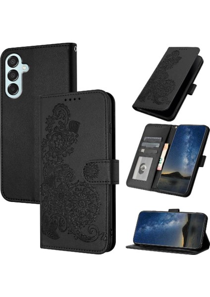 Samsung Galaxy M15 Flip Folio Kitap Için Flip Case Kart Yuvası Standı ile Pu (Yurt Dışından)