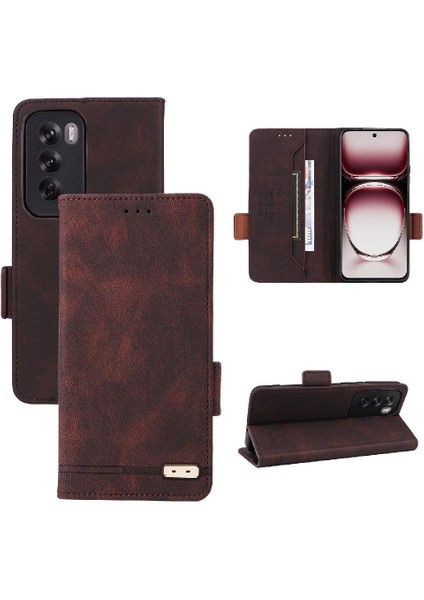 Oppo Oppo 12 5g Manyetik Cüzdan Kickstand Kart Tutucu ile Flip Case (Yurt Dışından)