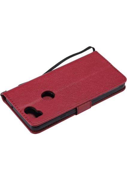 Kart Yuvası Klasik Düz Renk Yüksek Telefon ile Google Piksel 2 Için Flip Case (Yurt Dışından)