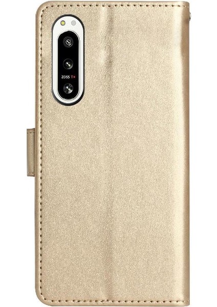 Sony Xperia 5 V Kickstand Kart Tutucu Için Filp Durumda Manyetik Kapatma Bilek (Yurt Dışından)