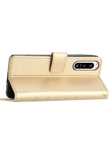 Sony Xperia 5 V Kickstand Kart Tutucu Için Filp Durumda Manyetik Kapatma Bilek (Yurt Dışından)