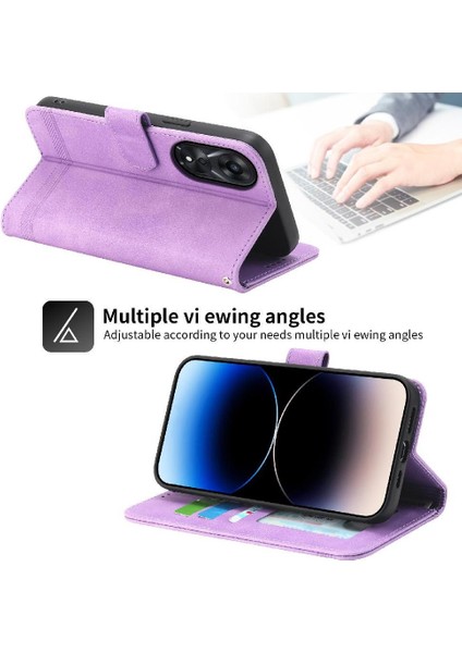Oppo A78 5g Premium Kart Yuvaları Için Flip Case Bileklik Manyetik Kapatma (Yurt Dışından)