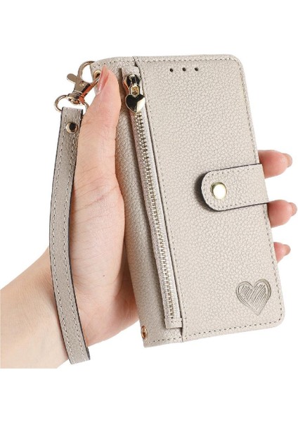 Motorola Kenar 50 Pro Aşk Deri Kılıf Cüzdan Fermuar Için Flip Case (Yurt Dışından)