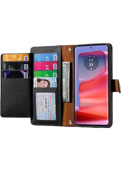 Motorola Kenar 50 Pro Aşk Deri Kılıf Cüzdan Fermuar Için Flip Case (Yurt Dışından) modelleri