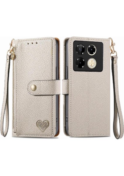 Infinix Not Için Flip Case 40 Pro 4g Darbeye Cüzdan Aşk Deri Kılıf (Yurt Dışından)