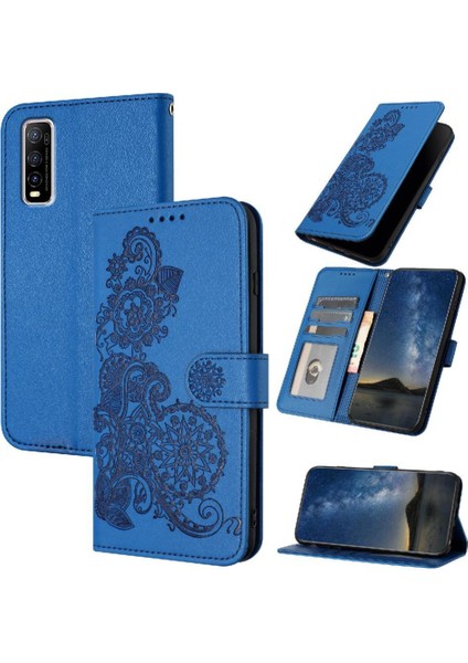 Vıvo Yvivo Kickstand Koruyucu Kapak Için Flip Case Folio Kitap Pu Deri (Yurt Dışından)