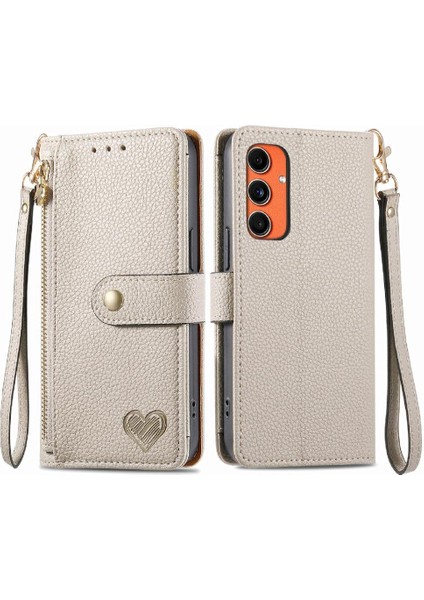 Samsung Galaxy C55 5g Için Flip Case Cüzdan Aşk Deri Kılıf Fermuar (Yurt Dışından)