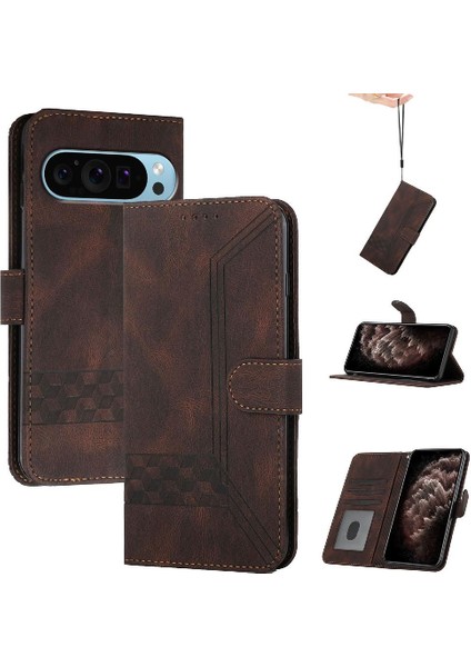Kullanışlı Stand ile Google Pixel 9 Pro Case Cüzdan Kart Kapağı ile Uyumlu (Yurt Dışından)