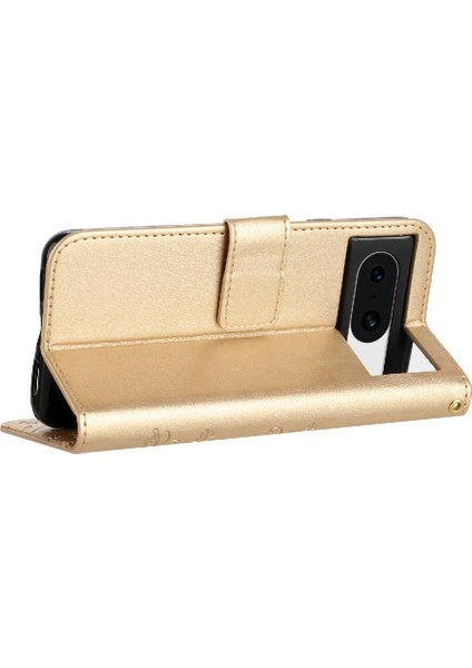 Google Piksel 8 Kickstand Bilek Kayışı Kart Tutucu Manyetik Pu Için Filp Durumda (Yurt Dışından)