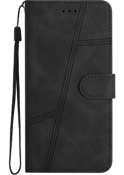 IPhone 13 Için Flip Case Pro Max Tam Koruma Bilek Kayışı Cüzdan Pu Flip (Yurt Dışından)